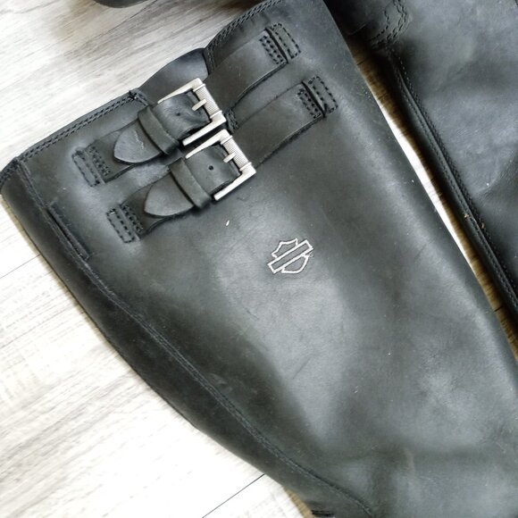 Harley Davidson Motorcycle Riding Boots High Side Zip Men\'s 9 M main image 7